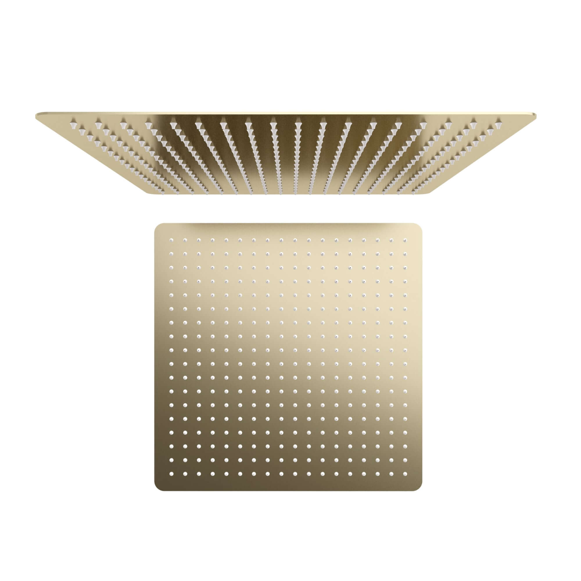 Buy Square ultra slim shower head stainless steel 400mm - brushed brass Online UK | HOUSE OF ENKI